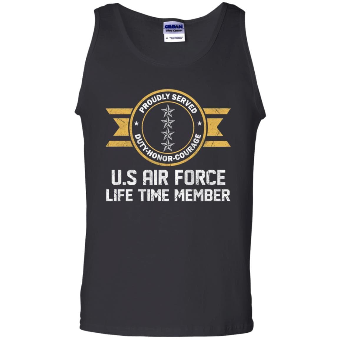 Life time member-US Air Force O-10 General Gen O10 General Officer Ranks Men T Shirt On Front-TShirt-USAF-Veterans Nation