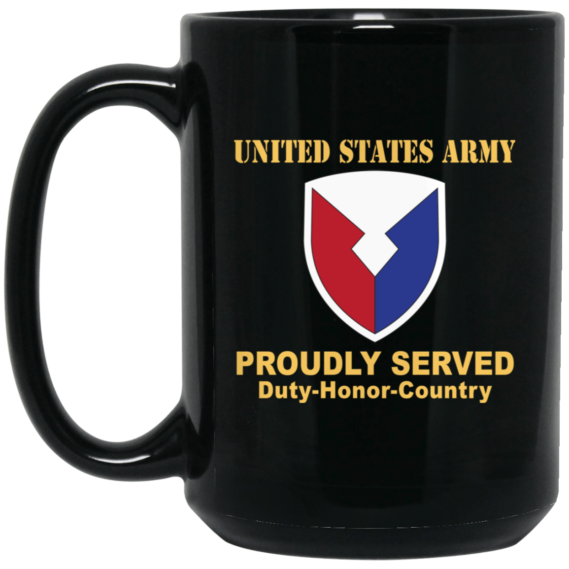 US ARMY CSIB MATERIEL COMMAND- 11 oz - 15 oz Black Mug-Mug-Army-CSIB-Veterans Nation
