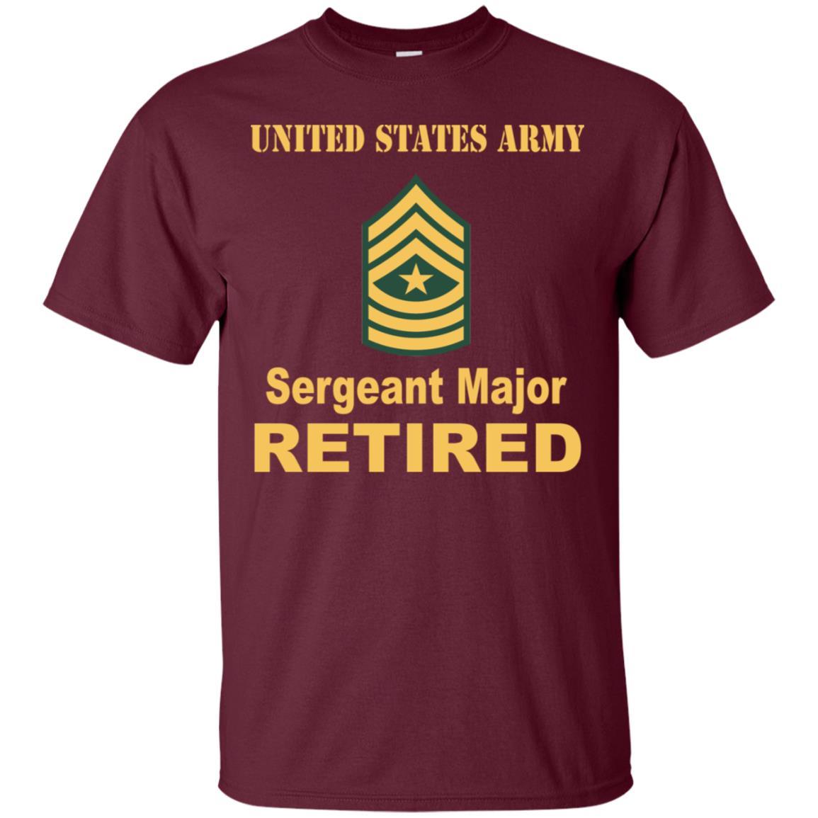 US Army E-9 Sergeant Major E9 SGM Noncommissioned Officer Retired Men T Shirt On Front-TShirt-Army-Veterans Nation