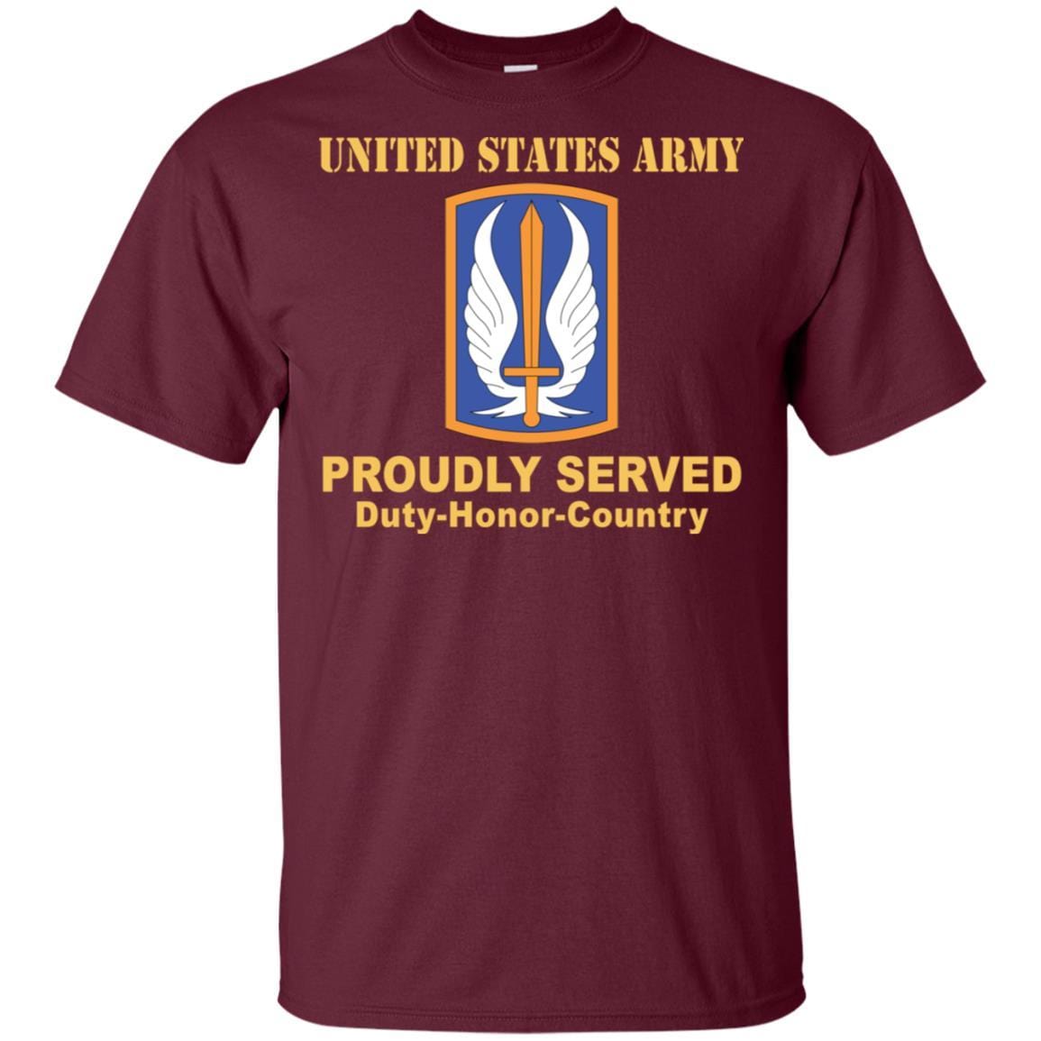 US ARMY 17TH AVIATION BRIGADE- Proudly Served T-Shirt On Front For Men-TShirt-Army-Veterans Nation