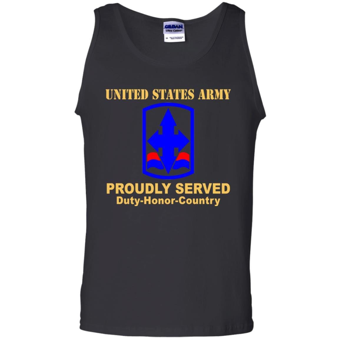 US ARMY 29TH INFANTRY BRIGADE COMBAT TEAM CSIB - Proudly Served T-Shirt On Front For Men-TShirt-Army-Veterans Nation