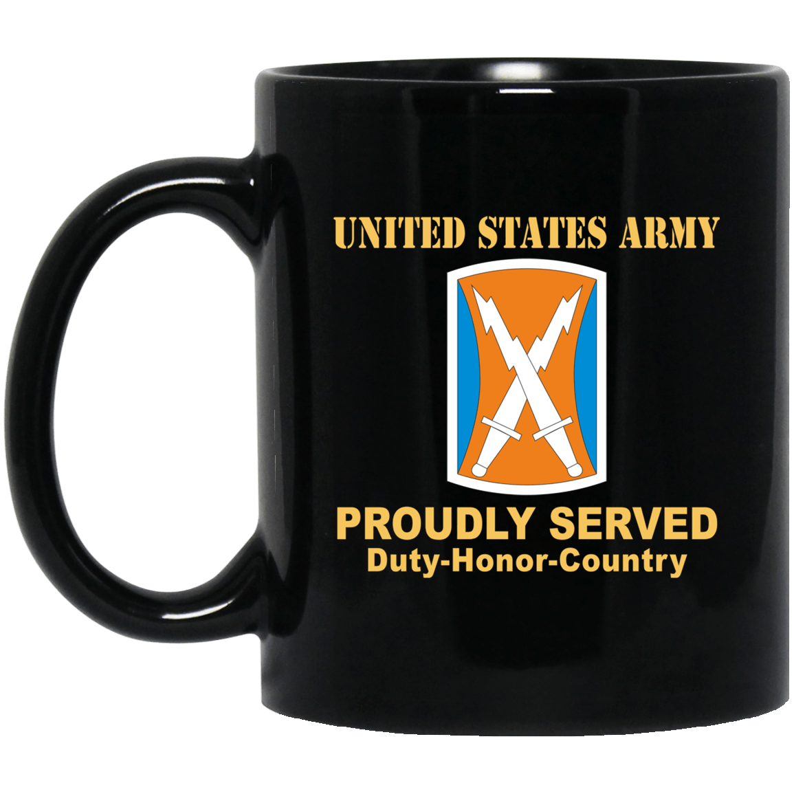 US ARMY 106TH SIGNAL BRIGADE- 11 oz - 15 oz Black Mug-Mug-Army-CSIB-Veterans Nation