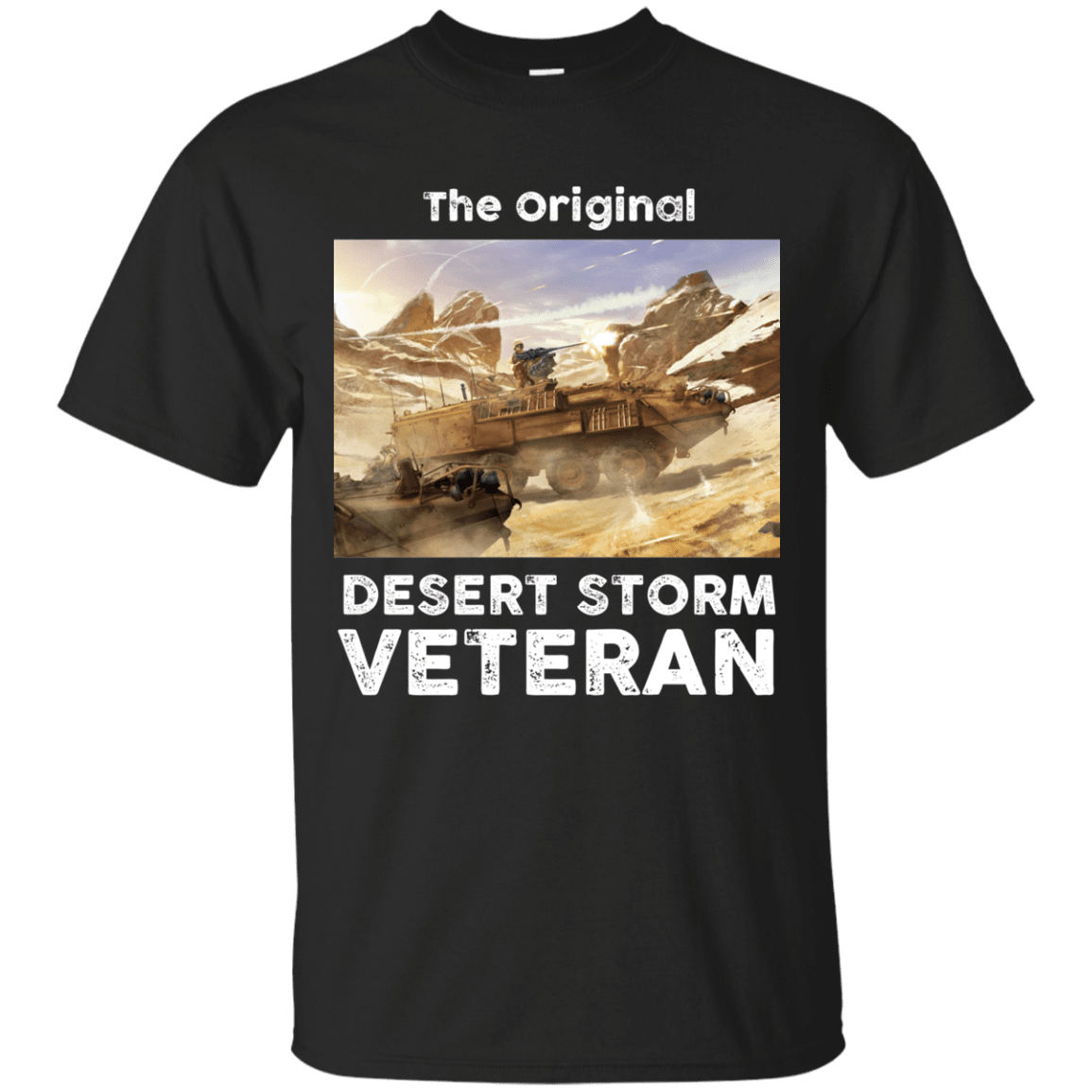 Military T-Shirt "The Original Desert Storm Veteran Men" Front-TShirt-General-Veterans Nation