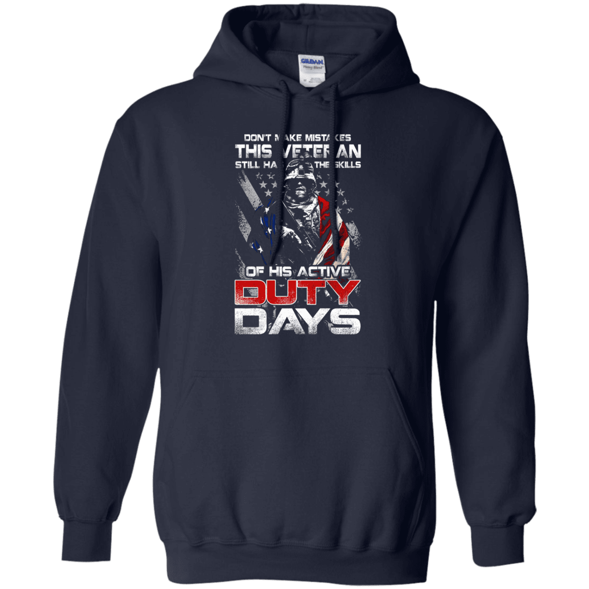 Military T-Shirt "Don't Make Mistakes With This Veteran Has Skills of His Active Duty Days Men" Front-TShirt-General-Veterans Nation