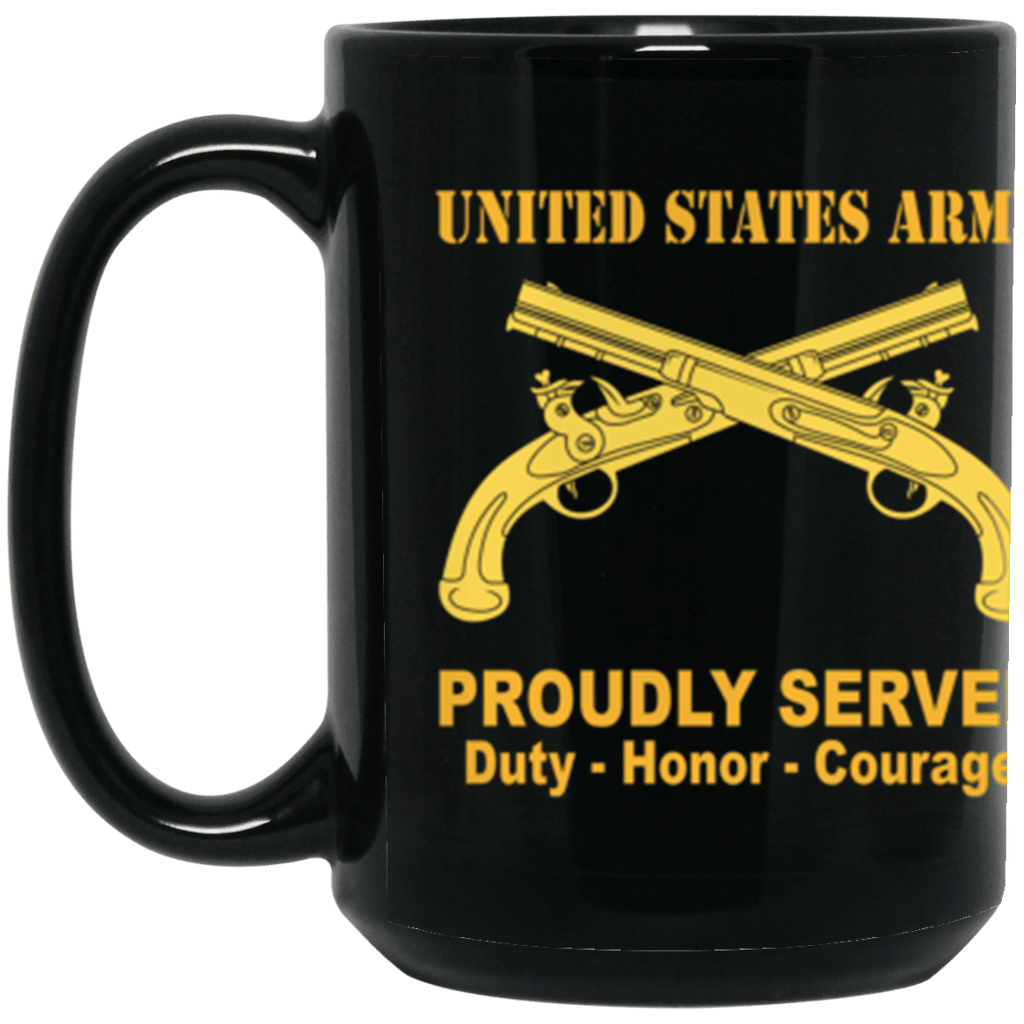 US Army Military Police Corps Proudly Served Core Values 15 oz. Black Mug-Drinkware-Veterans Nation