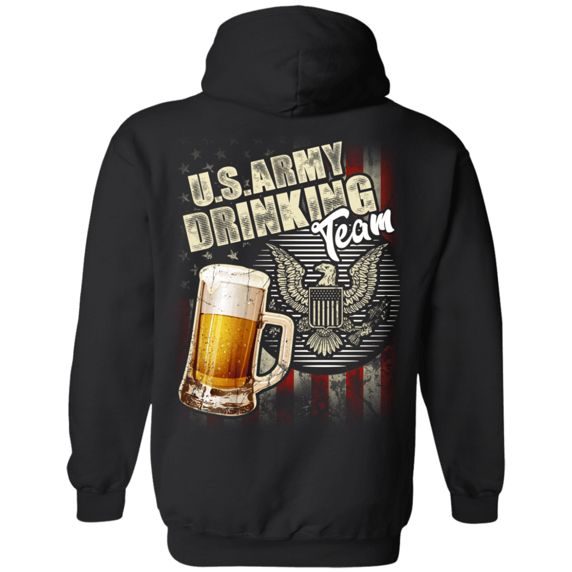 US Army Drinking Bear Team Back T Shirts-TShirt-Army-Veterans Nation