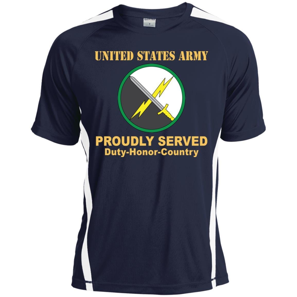 US ARMY 1ST INFORMATION OPERATIONS COMMAND- Proudly Served T-Shirt On Front For Men-TShirt-Army-Veterans Nation