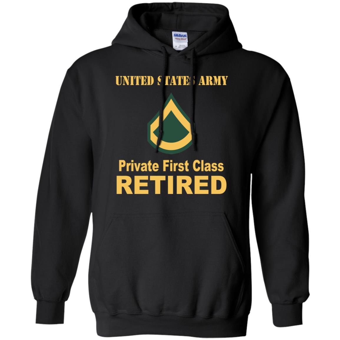 Army E-3 PFC E3 Private First Class Enlisted Soldier Retired Men T Shirt On Front-TShirt-Army-Veterans Nation