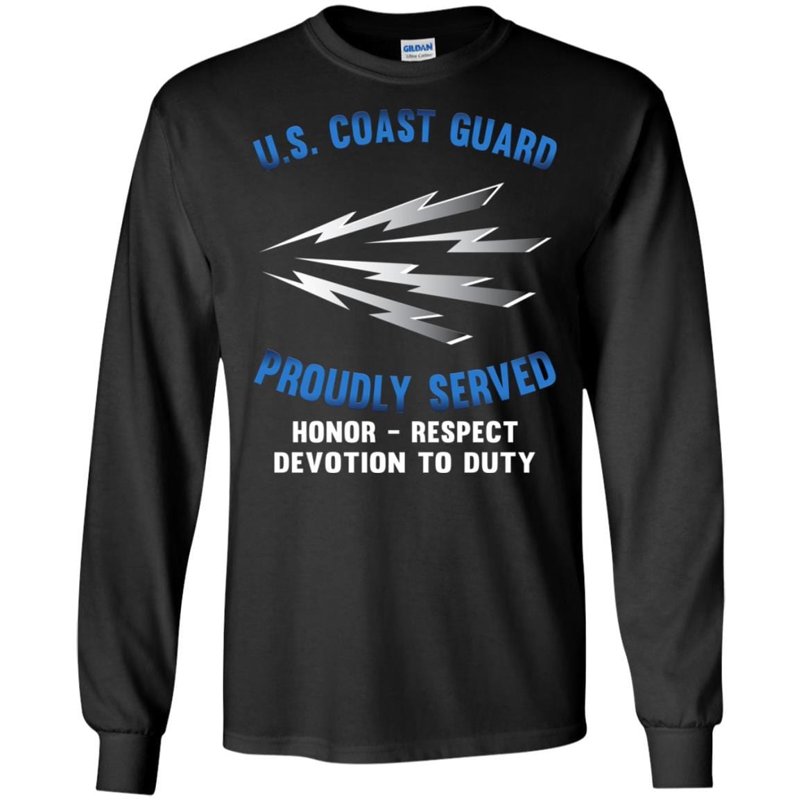 US Coast Guard Telecommunications Specialist TC Logo Proudly Served T-Shirt For Men On Front-TShirt-USCG-Veterans Nation