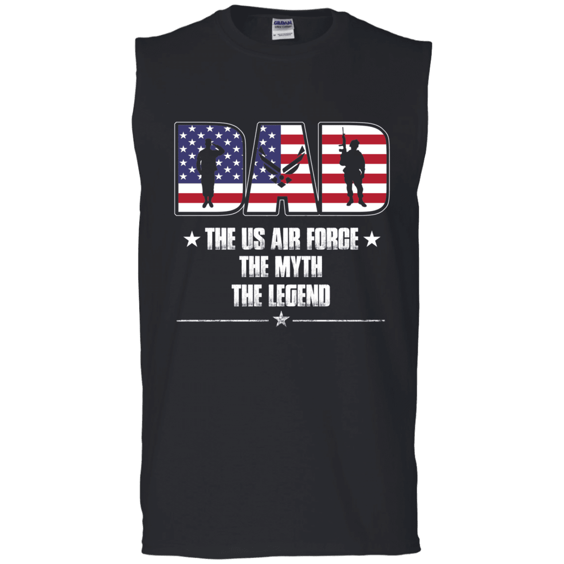 US Air Force Legend Dad Front T Shirts-TShirt-USAF-Veterans Nation