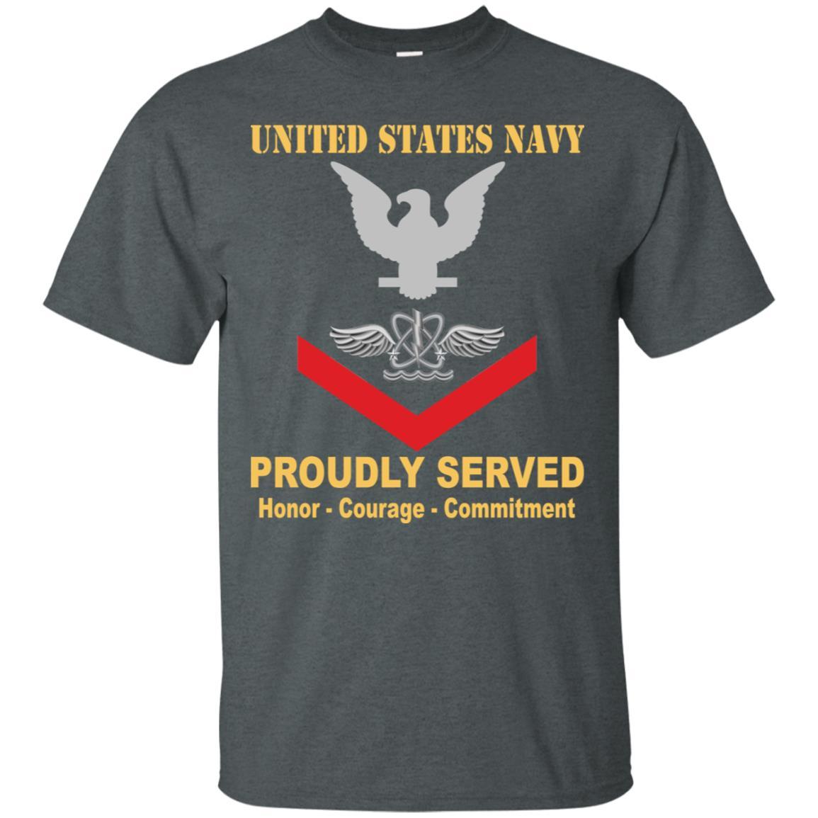 U.S Navy Naval aircrewman Navy AW E-4 Rating Badges Proudly Served T-Shirt For Men On Front-TShirt-Navy-Veterans Nation