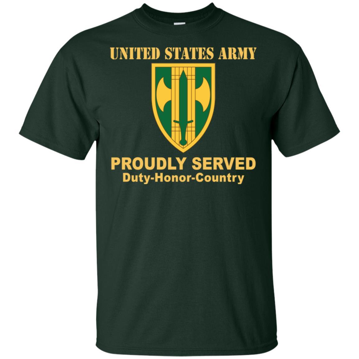 US ARMY 18TH MILITARY POLICE BRIGADE- Proudly Served T-Shirt On Front For Men-TShirt-Army-Veterans Nation