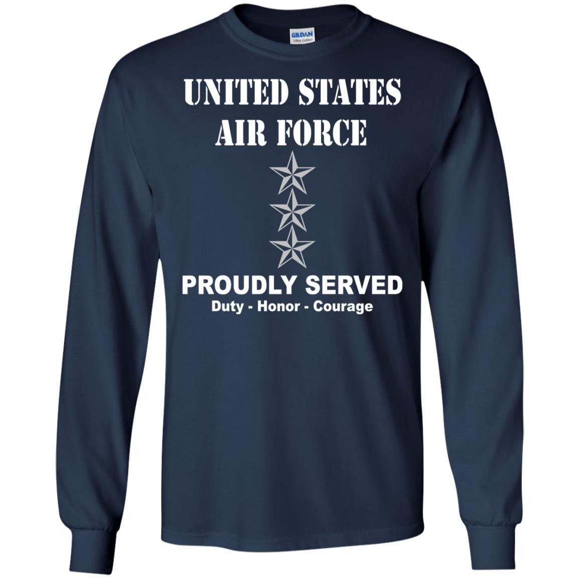 US Air Force O-9 Lieutenant General Lt Ge O9 General Officer Ranks Men Front T Shirt For Air Force-TShirt-USAF-Veterans Nation