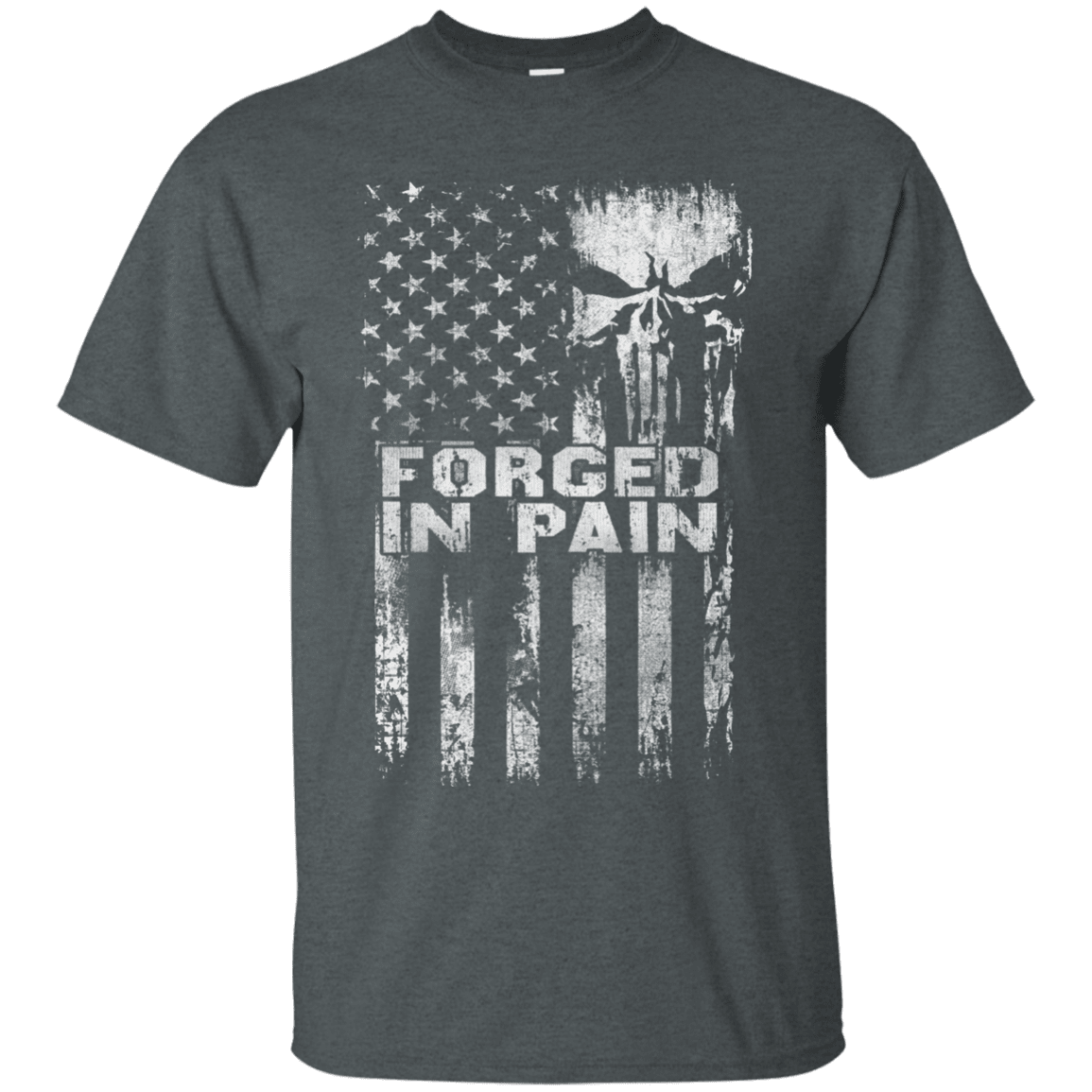 Military T-Shirt "VETERAN FORGED IN PAIN"-TShirt-General-Veterans Nation