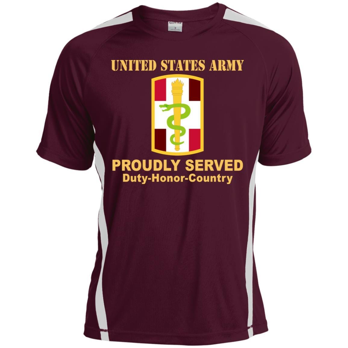 US ARMY 330TH MEDICAL BRIGADE- Proudly Served T-Shirt On Front For Men-TShirt-Army-Veterans Nation