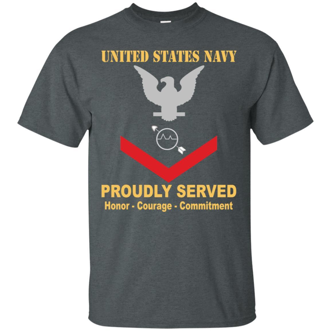 U.S Navy Operations specialist Navy OS E-4 Rating Badges Proudly Served T-Shirt For Men On Front-TShirt-Navy-Veterans Nation