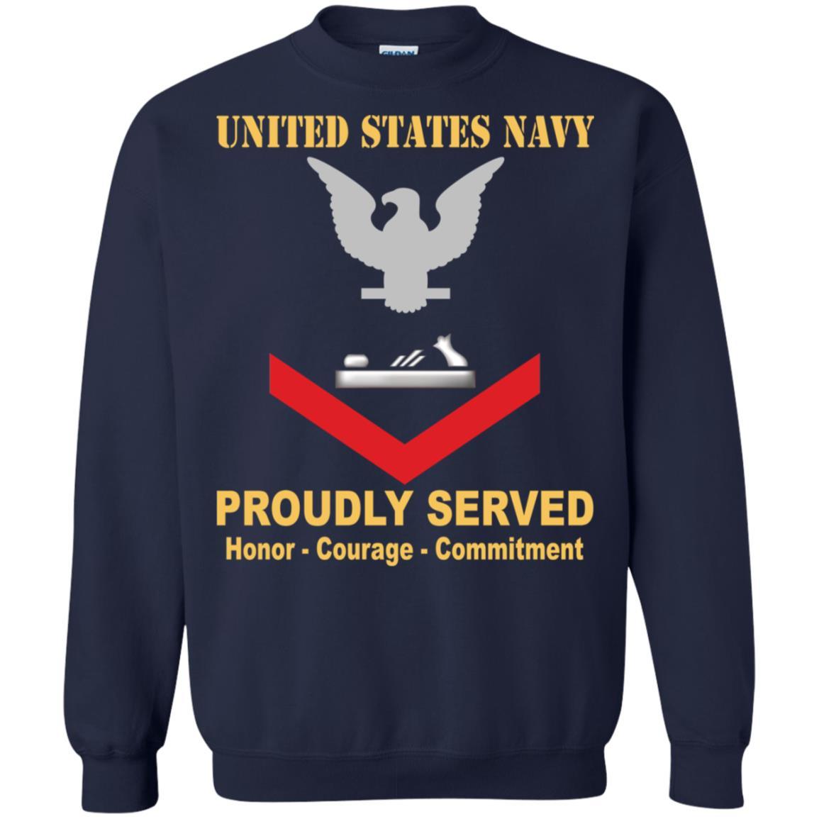 Navy Patternmaker Navy PM E-4 Rating Badges Proudly Served T-Shirt For Men On Front-TShirt-Navy-Veterans Nation