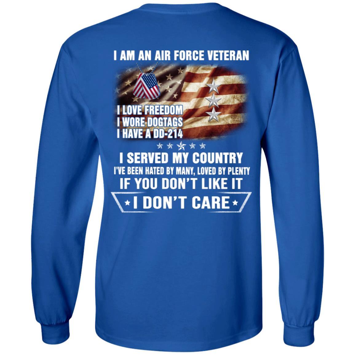 I Am An Air Force O-9 Lieutenant General Lt Ge O9 General Officer Ranks Veteran T-Shirt On Back-TShirt-USAF-Veterans Nation