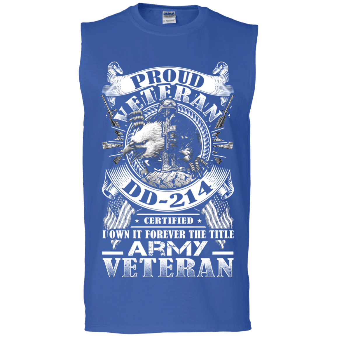 Proud Army Veteran DD214 Front T Shirts-TShirt-Army-Veterans Nation