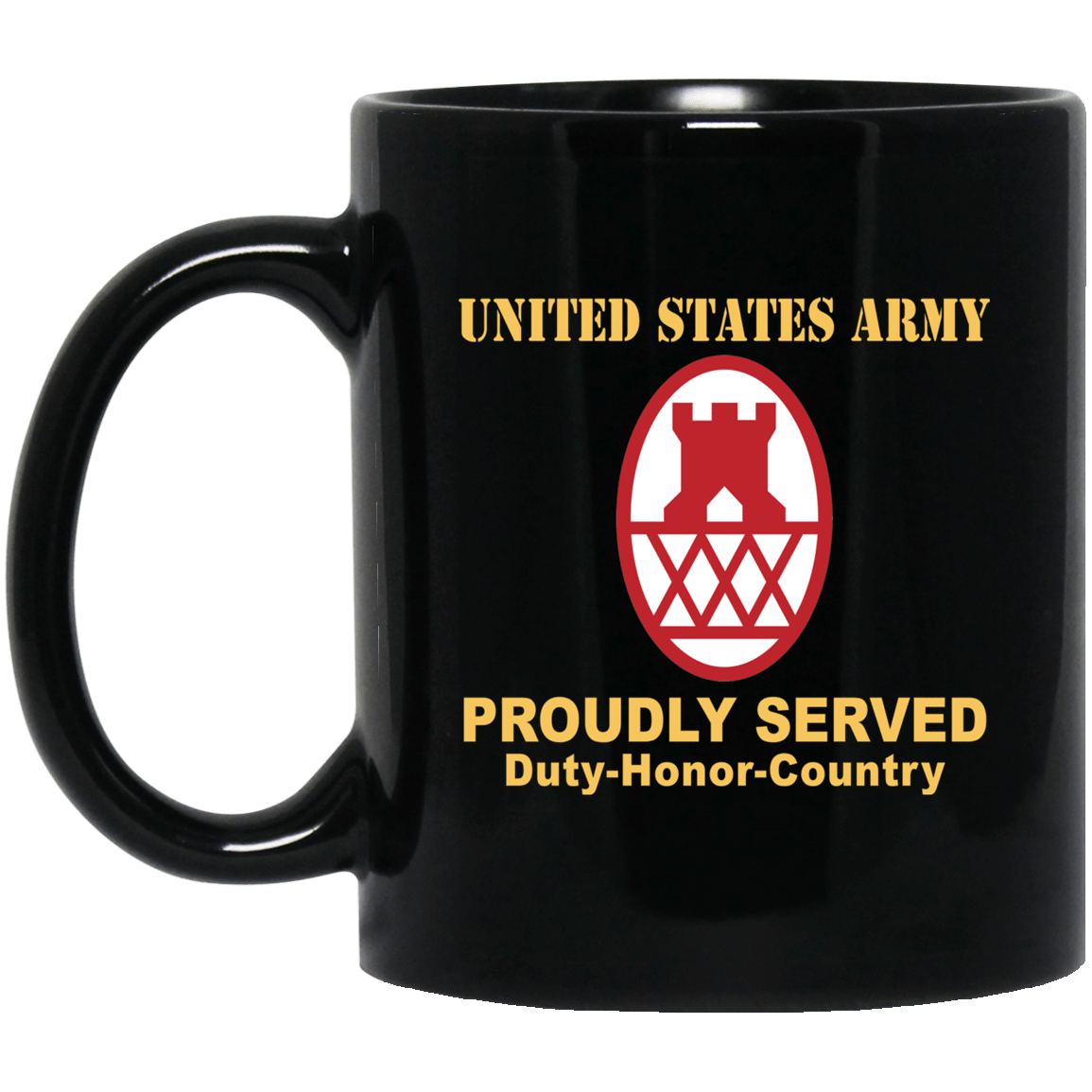 US ARMY 130TH MANEUVER ENHANCEMENT BRIGADE- 11 oz - 15 oz Black Mug-Mug-Army-CSIB-Veterans Nation
