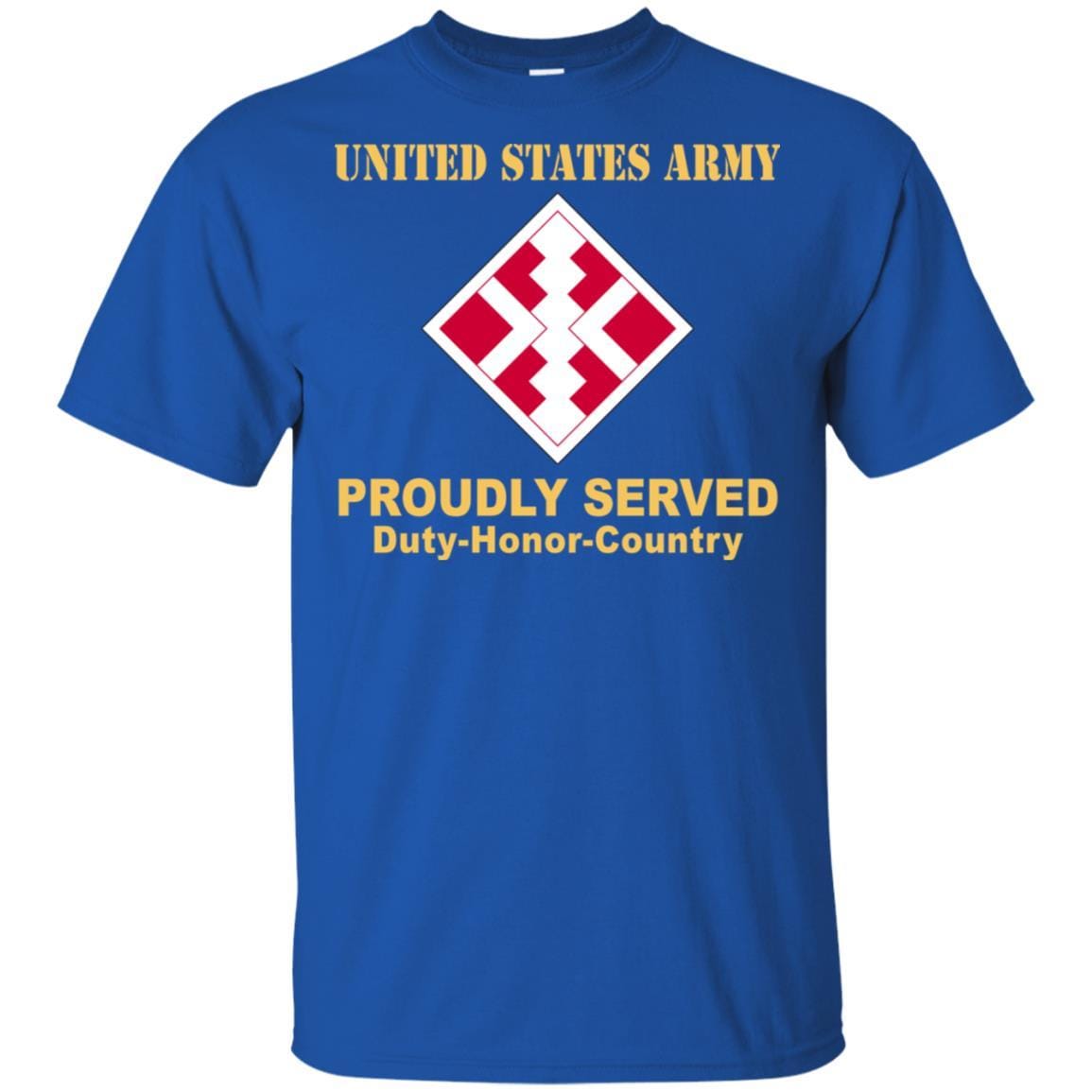 US ARMY 411TH ENGINEER BRIGADE- Proudly Served T-Shirt On Front For Men-TShirt-Army-Veterans Nation