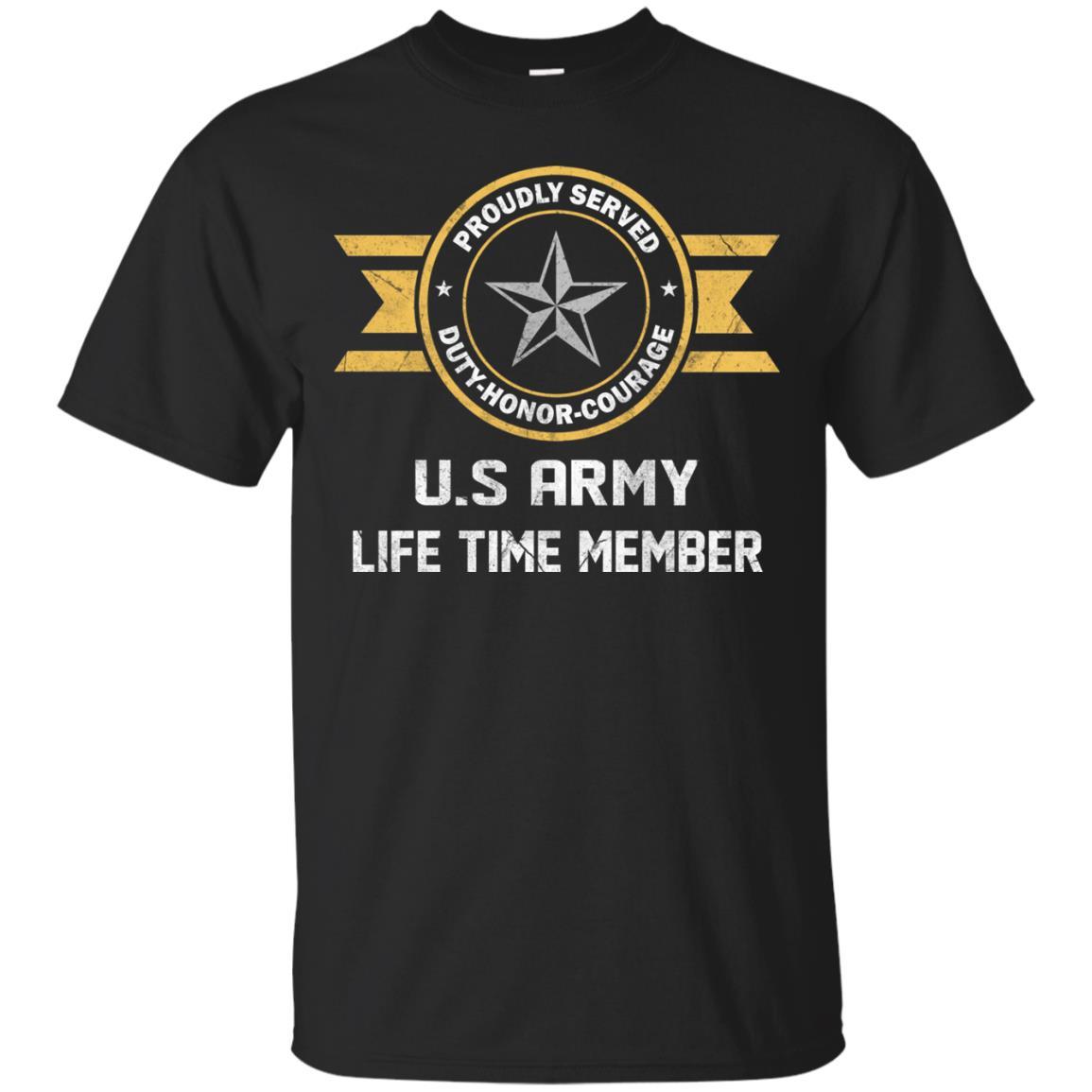 Life Time Member - US Army O-7 Brigadier General O7 BG General Officer Ranks Men T Shirt On Front-TShirt-Army-Veterans Nation