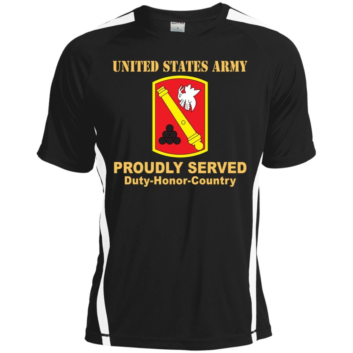 US ARMY 135TH FIELD ARTILLERY BRIGADE- Proudly Served T-Shirt On Front For Men-TShirt-Army-Veterans Nation