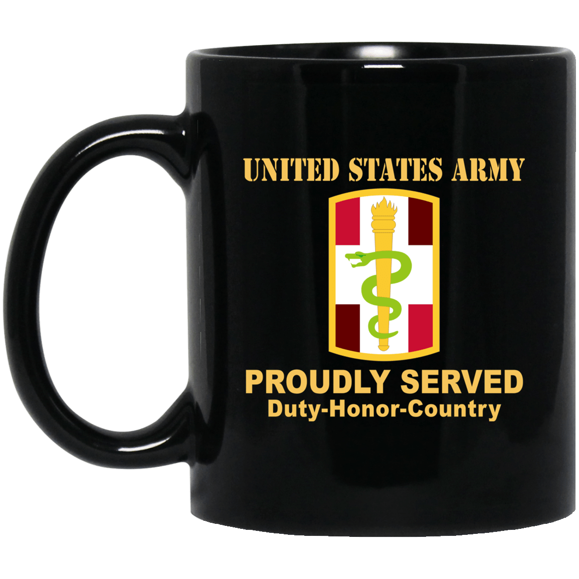 US ARMY 330TH MEDICAL BRIGADE- 11 oz - 15 oz Black Mug-Mug-Army-CSIB-Veterans Nation