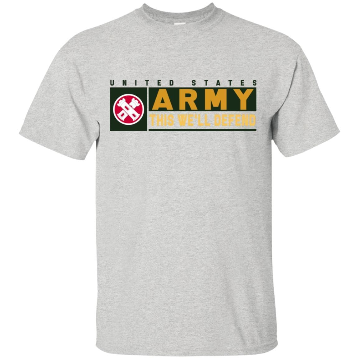 US Army 16TH ENGINEER BRIGADE- This We'll Defend T-Shirt On Front For Men-TShirt-Army-Veterans Nation