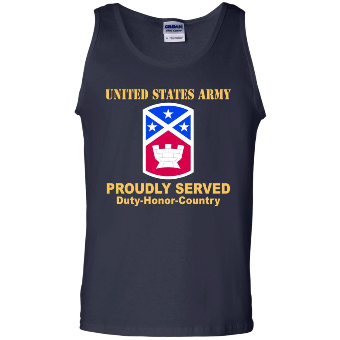 US ARMY 194TH ENGINEER BRIGADE - Proudly Served T-Shirt On Front For Men-TShirt-Army-Veterans Nation