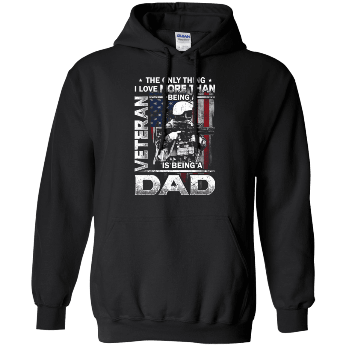 Military T-Shirt "Father's Day - I Love Being A Dad Veteran - Men" Front-TShirt-General-Veterans Nation