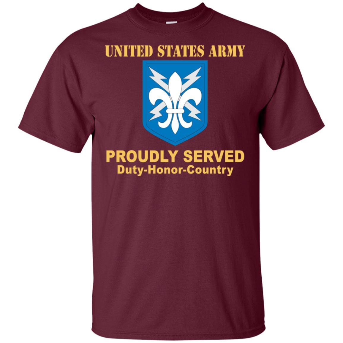 US ARMY 205TH MILITARY INTELLIGENCE BRIGADE- Proudly Served T-Shirt On Front For Men-TShirt-Army-Veterans Nation