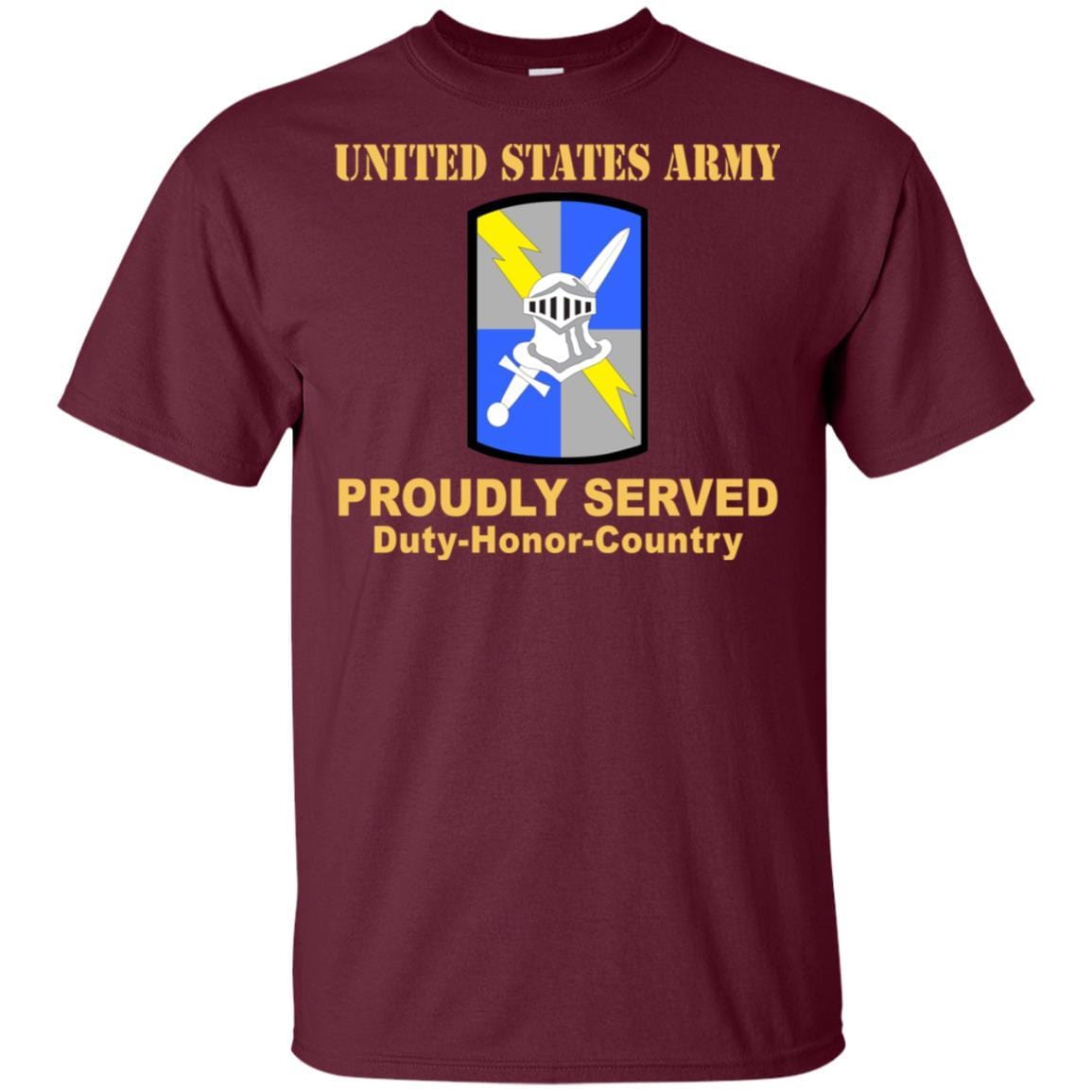 US ARMY 513 MILITARY INTELLIGENCE BRIGADE- Proudly Served T-Shirt On Front For Men-TShirt-Army-Veterans Nation