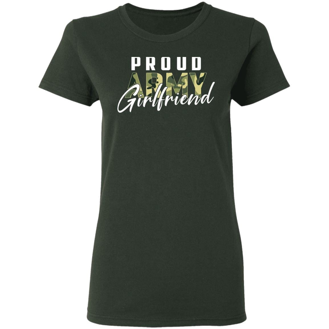 T-Shirt Proud Army Girlfriend Gildan Ladies' 5.3 oz.-T-Shirts-Veterans Nation