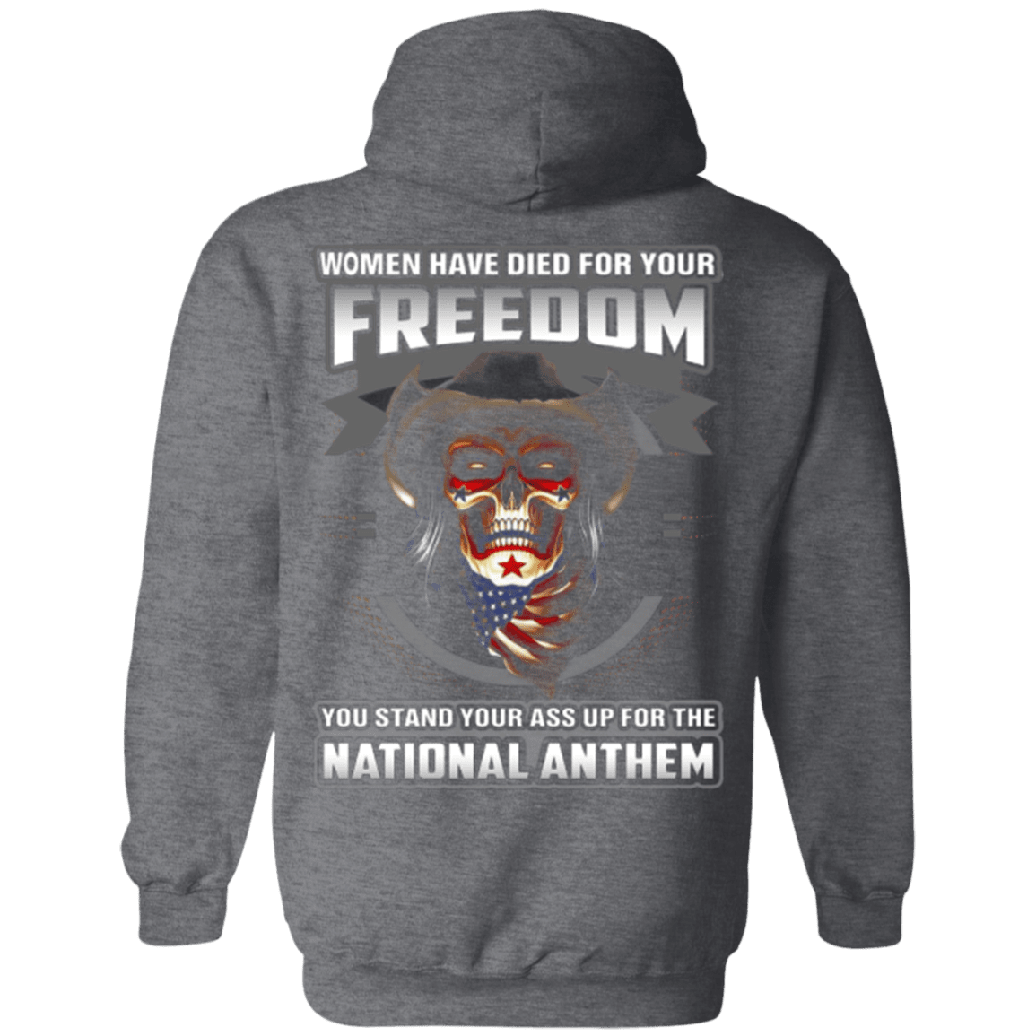 Military T-Shirt "Woman Have Diead For Your Freedom Stand Up For The National Anthem"-TShirt-General-Veterans Nation