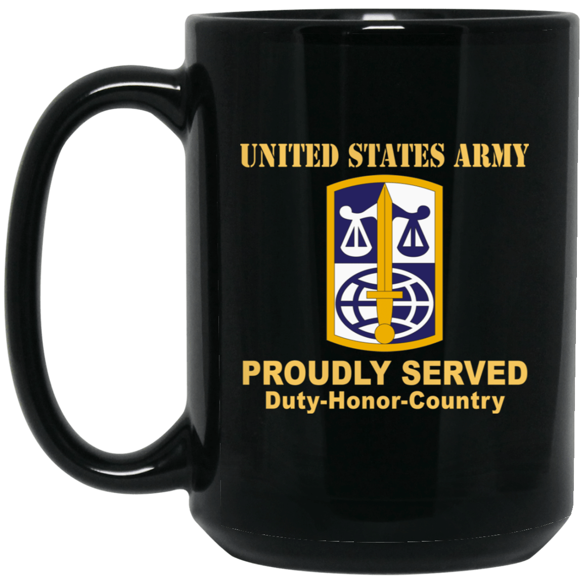 US ARMY CSIB LEGAL SERVICES AGENCY- 11 oz - 15 oz Black Mug-Mug-Army-CSIB-Veterans Nation