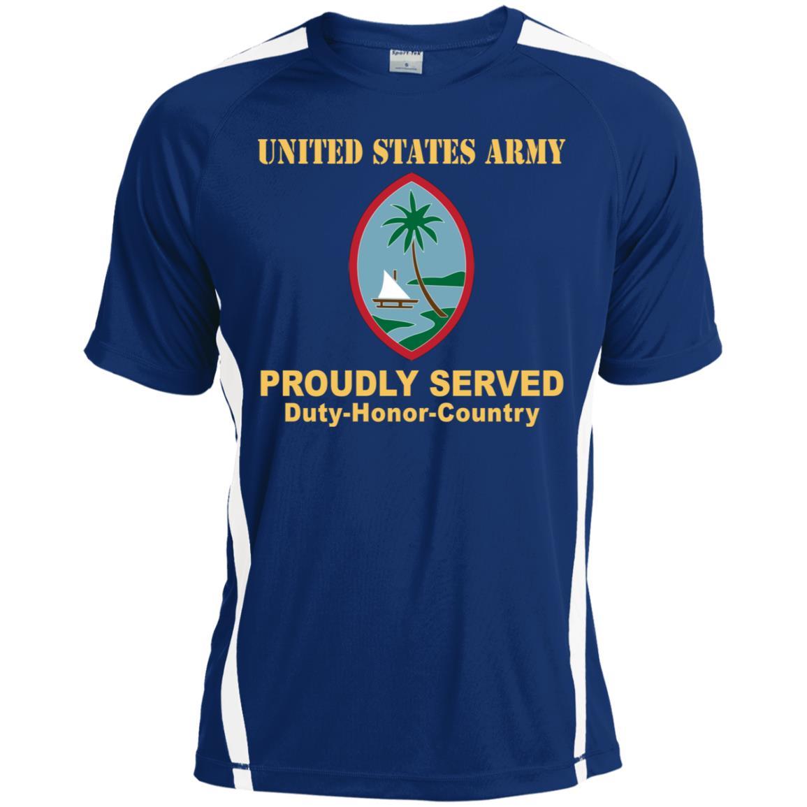 US ARMY CSIB GUAM ARMY NATIONAL GUARD ELEMENT JOINT FORCE HEADQUARTERS- Proudly Served T-Shirt On Front For Men-TShirt-Army-Veterans Nation