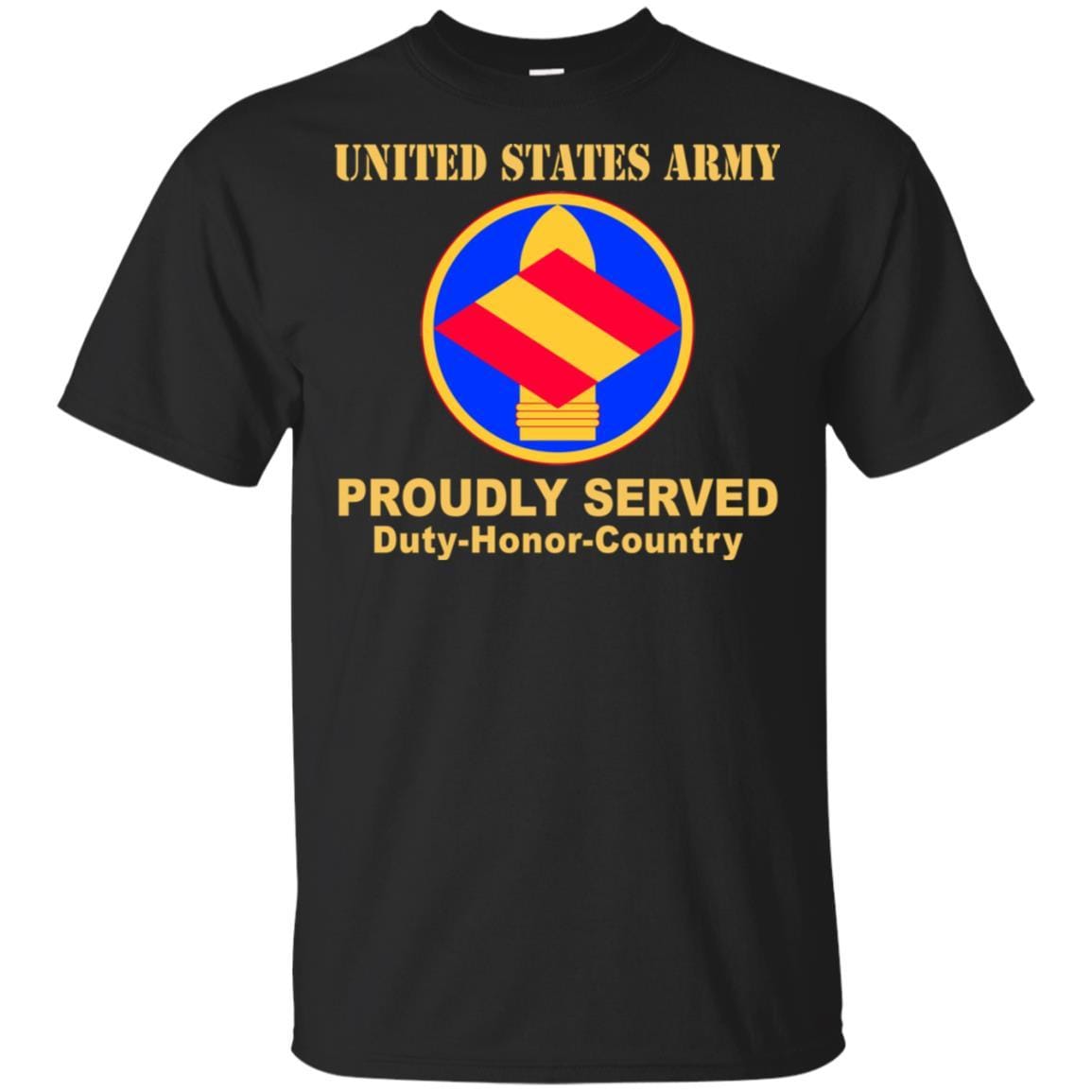 US ARMY 142 FIRES BRIGADE - Proudly Served T-Shirt On Front For Men-TShirt-Army-Veterans Nation