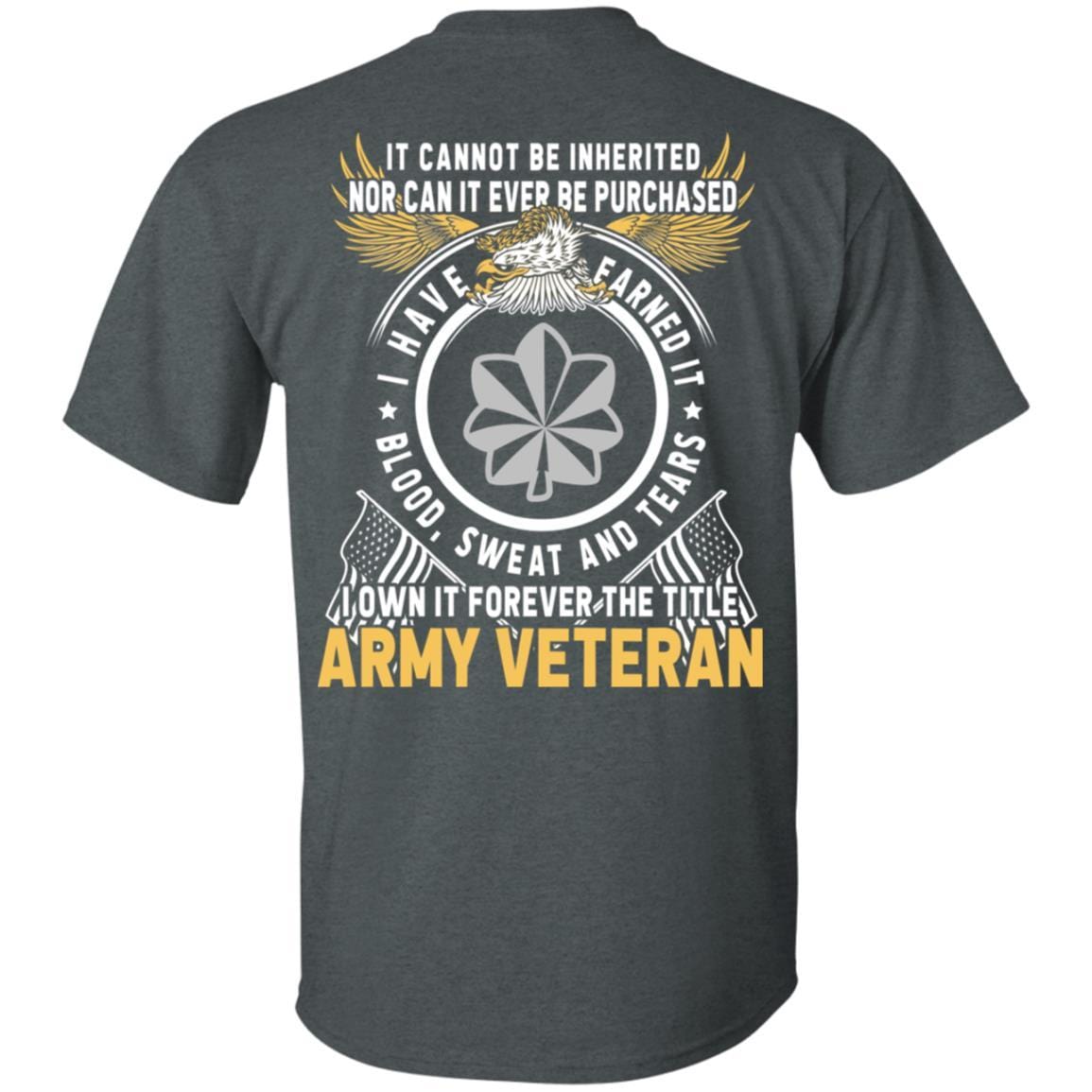 US Army O-5 Lieutenant Colonel O5 LTC Field Officer Ranks T-Shirt For Men On Back-TShirt-Army-Veterans Nation