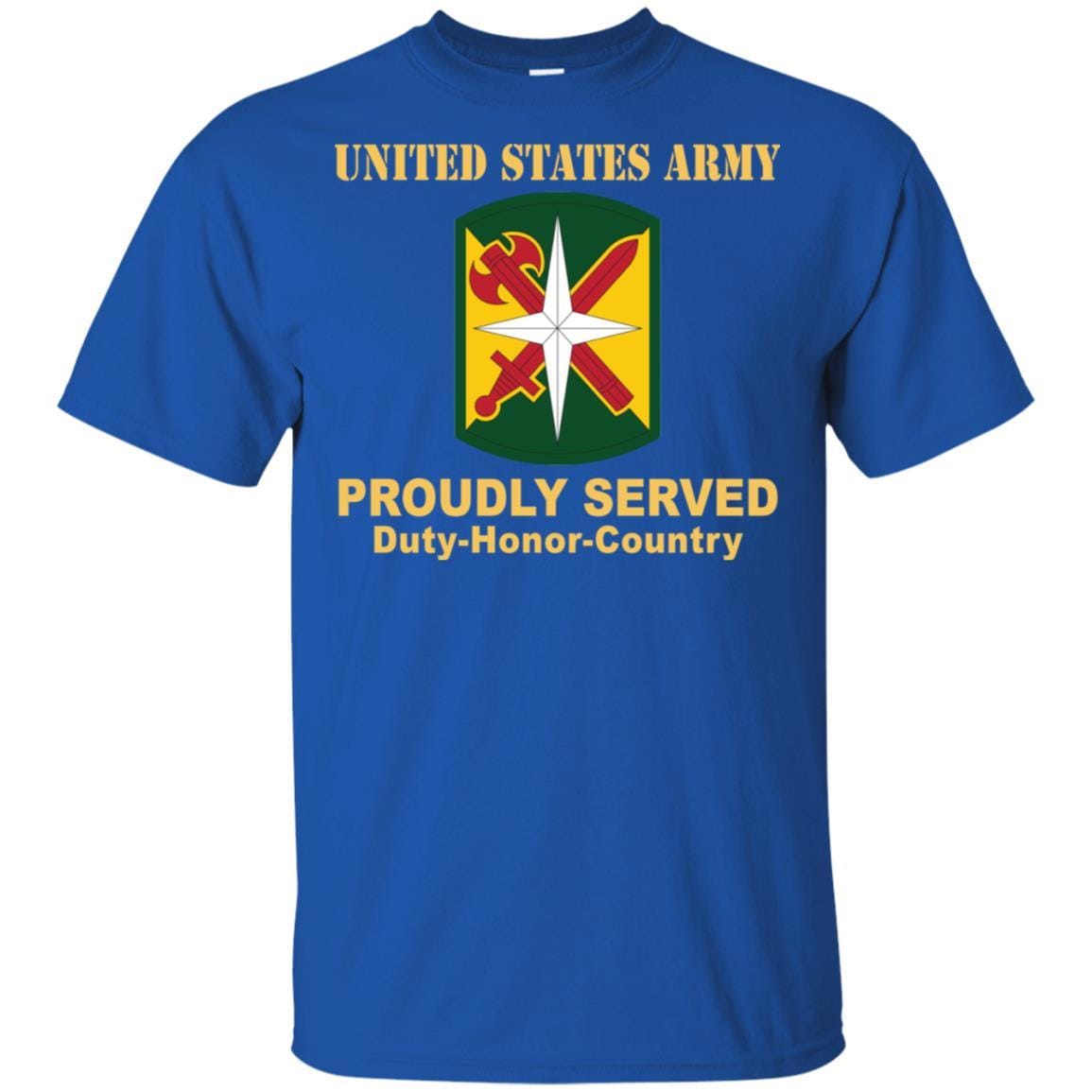 US ARMY 14TH MILITARY POLICE BRIGADE- Proudly Served T-Shirt On Front For Men-TShirt-Army-Veterans Nation