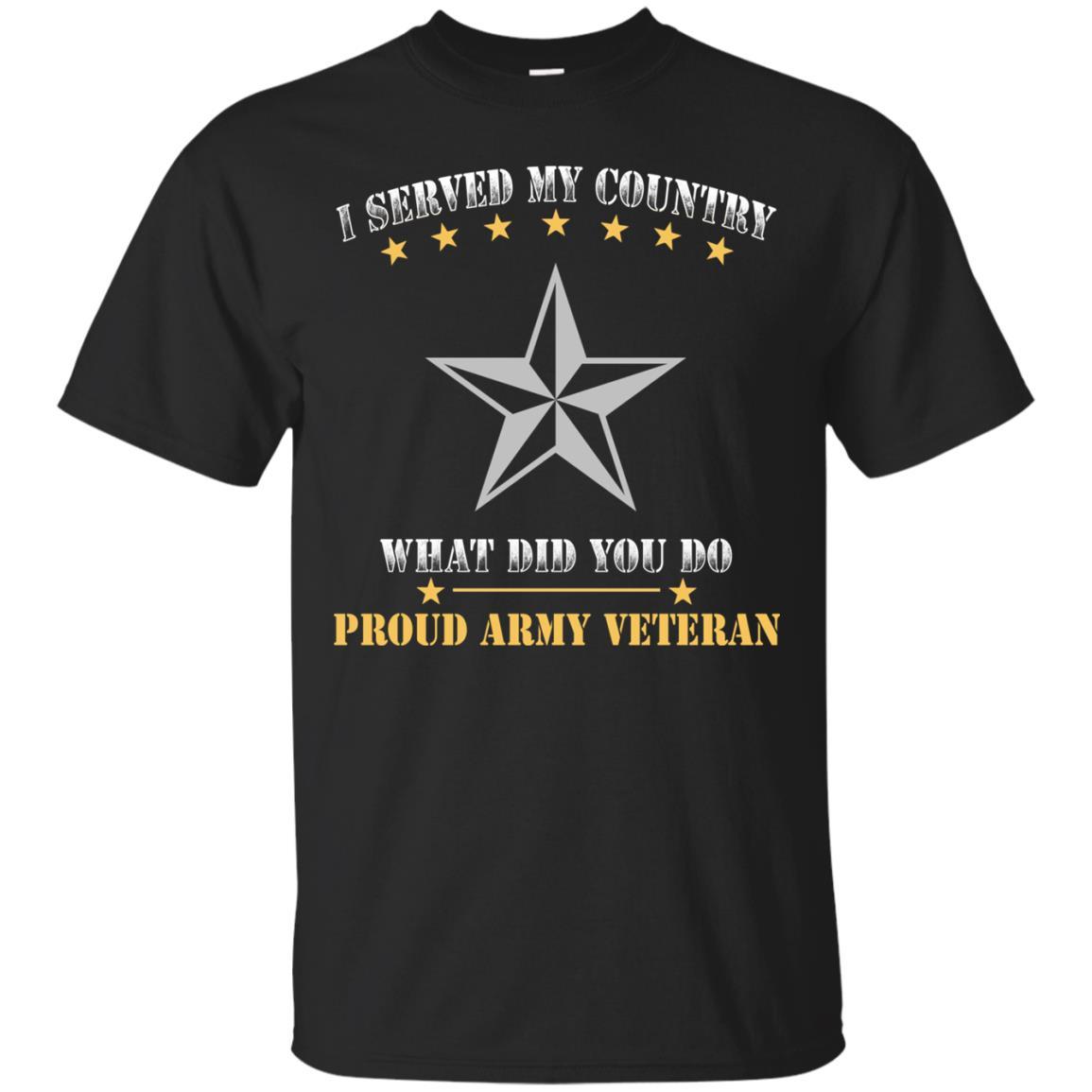 US Army O-7 Brigadier General O7 BG General Officer Ranks Men Front T Shirt - Proud US Army Veteran-TShirt-Army-Veterans Nation