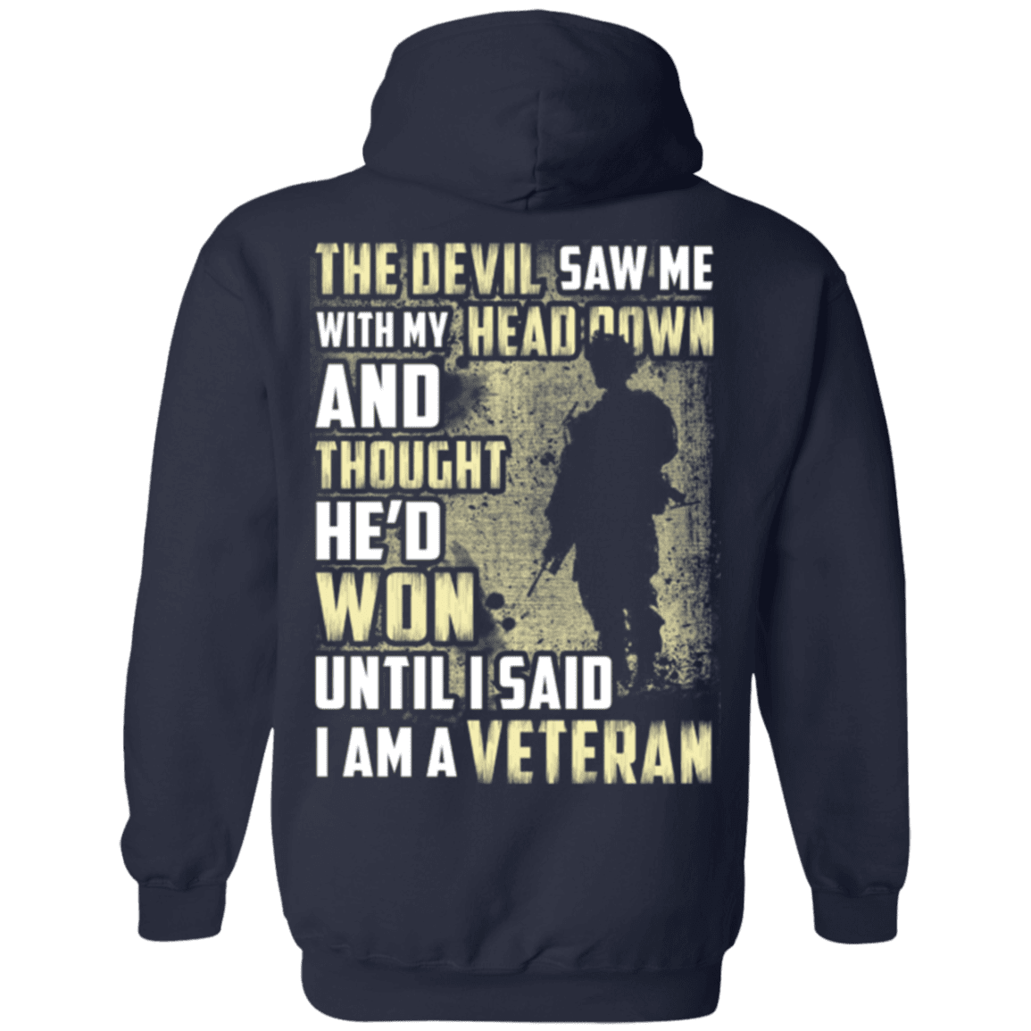 Military T-Shirt "I Am A Veteran" - Men Back-TShirt-General-Veterans Nation