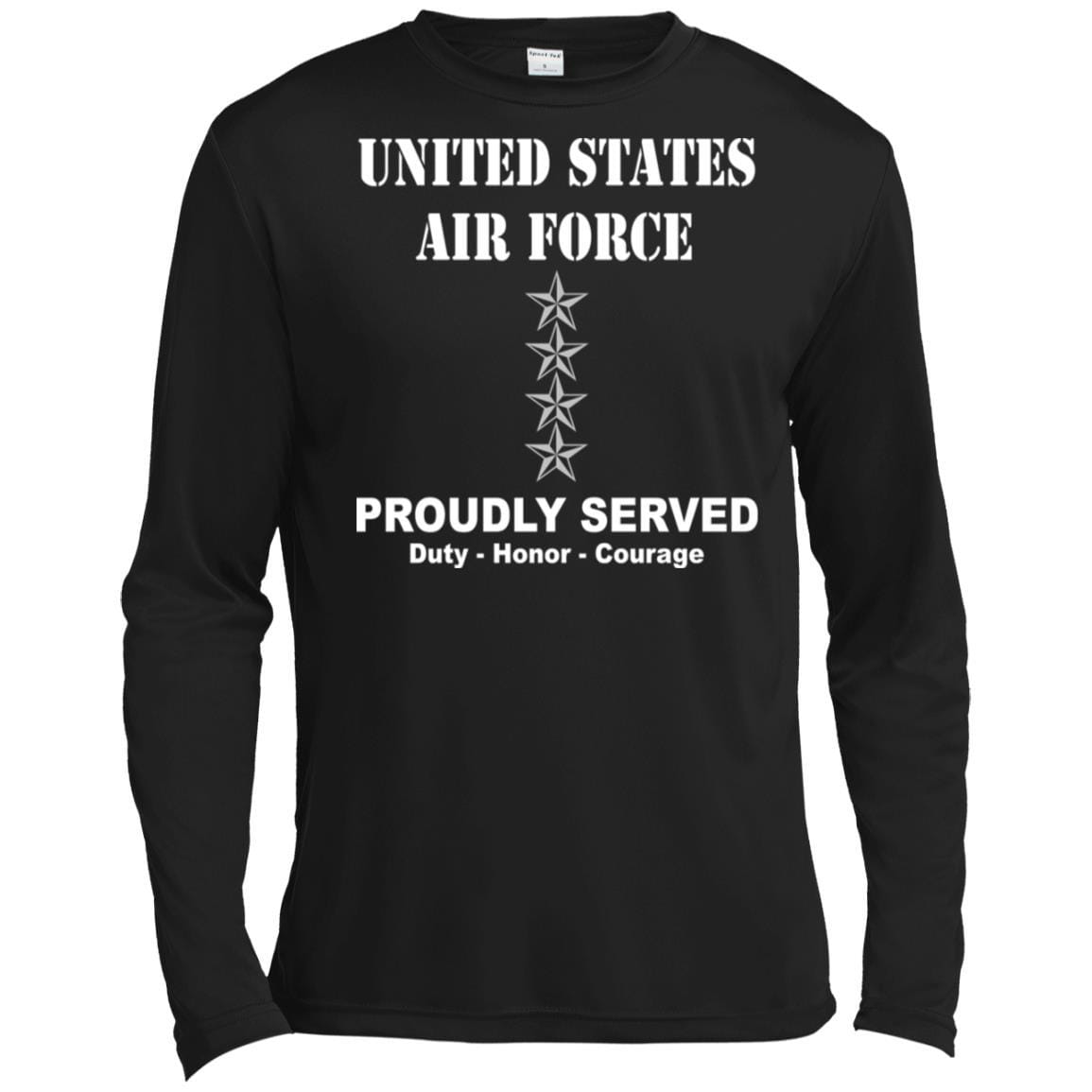 US Air Force O-10 General Gen O10 General Officer Ranks T shirt Sport-Tek Tall Pullover Hoodie - T-Shirt-TShirt-USAF-Veterans Nation
