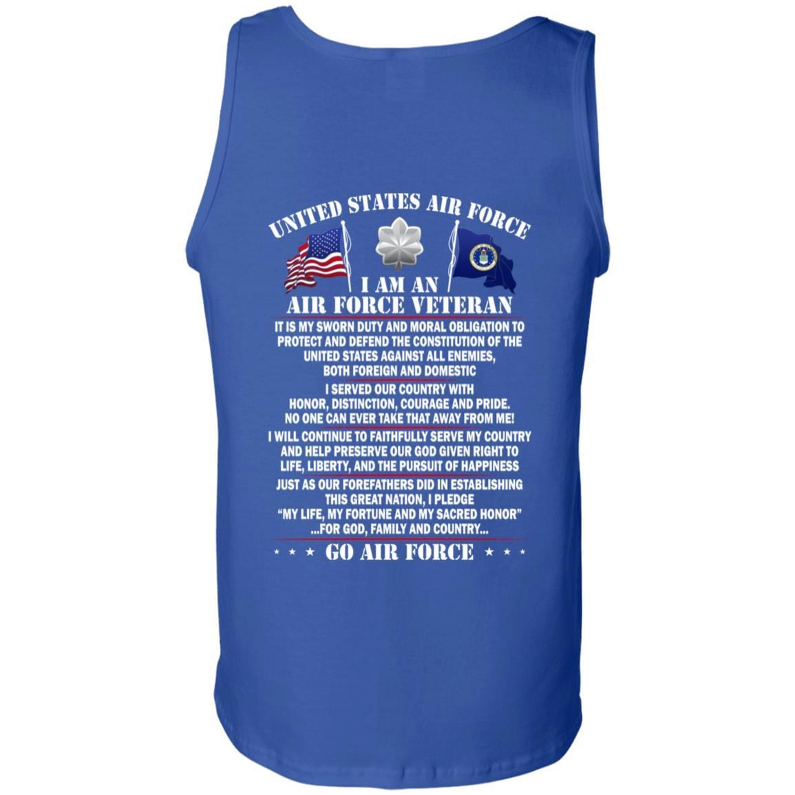US Air Force O-5 Lieutenant Colonel Lt Co O5 Field Officer Ranks - Go Air Force T-Shirt On Back-TShirt-USAF-Veterans Nation