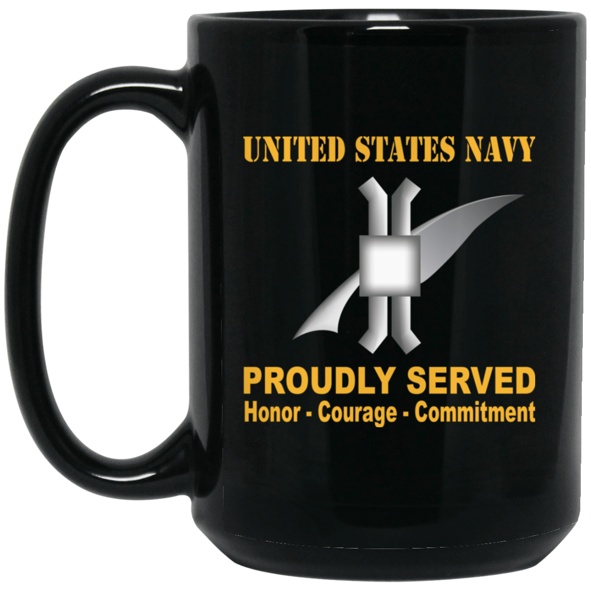 Navy Legalman Navy LN Proudly Served Black Mug 11 oz - 15 oz-Mug-Navy-Rate-Veterans Nation