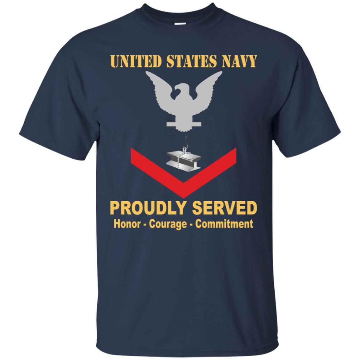 Navy Steelworker Navy SW E-4 Rating Badges Proudly Served T-Shirt For Men On Front-TShirt-Navy-Veterans Nation