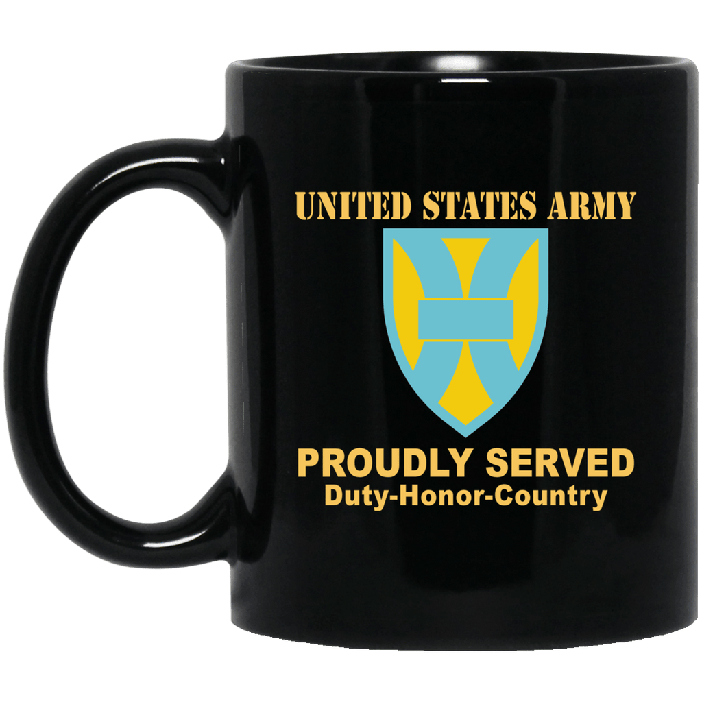 US ARMY 21ST SUSTAINMENT COMMAND- 11 oz - 15 oz Black Mug-Mug-Army-CSIB-Veterans Nation