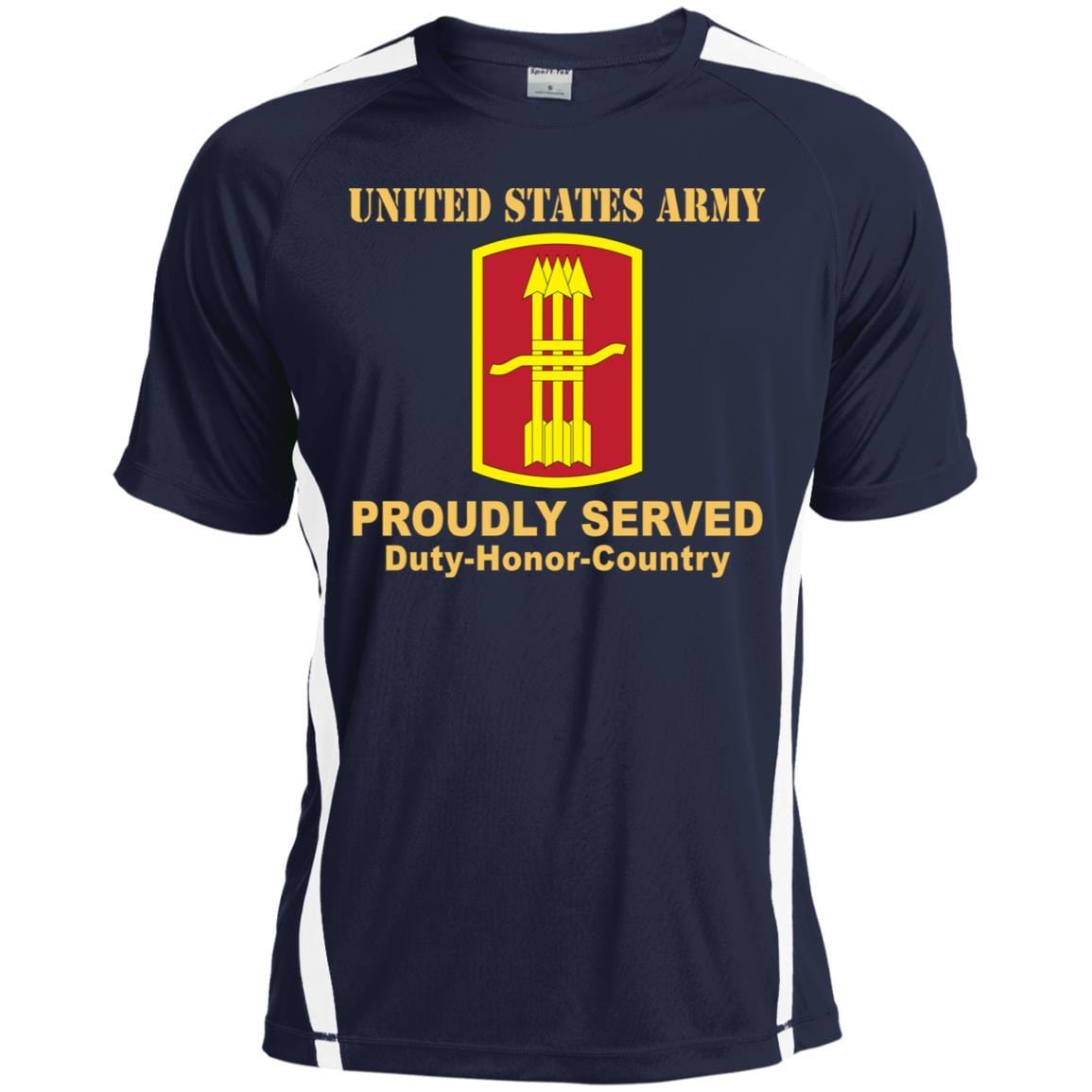 US ARMY 197TH FIRES BRIGADE- Proudly Served T-Shirt On Front For Men-TShirt-Army-Veterans Nation