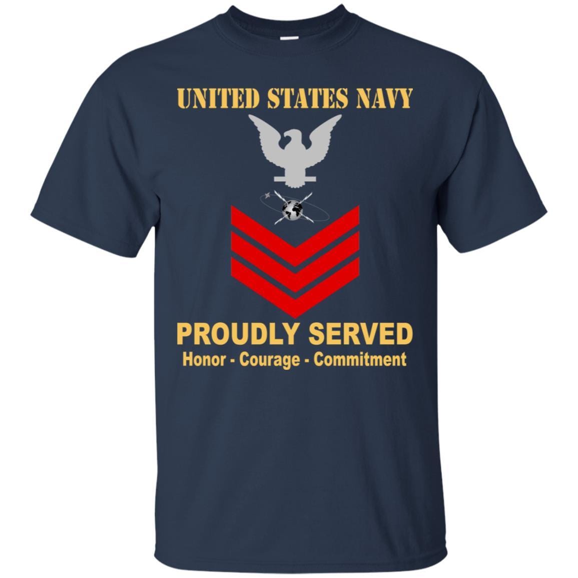 Navy Mass Communications Specialist Navy MC E-6 Rating Badges Proudly Served T-Shirt For Men On Front-TShirt-Navy-Veterans Nation