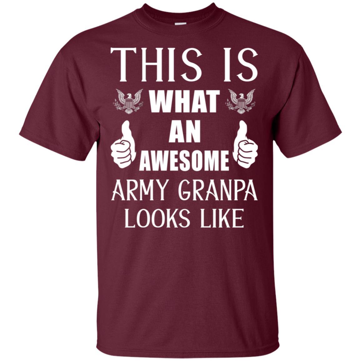 This Is What An Awesome Army Grandpa Look Like T-Shirt On Front-TShirt-Army-Veterans Nation